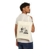 Do Not Touch Semi Truck Tote Bag — 'You Have Been Warned' Canvas Tote for Trucker Lovers