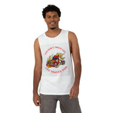 Trucker Flame Tank — "You Don't Truck Life, Life Trucks You" Graphic Muscle Tee