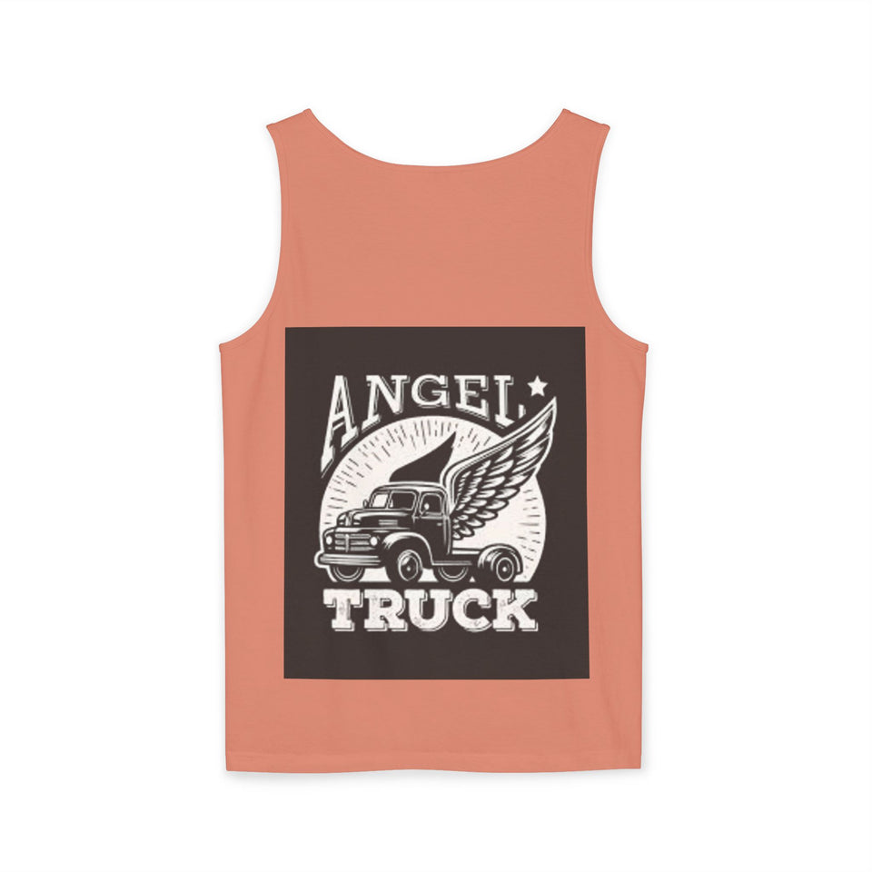 Angel Truck Tank Top — Vintage Winged Truck Graphic Tank for Truckers & Gearheads