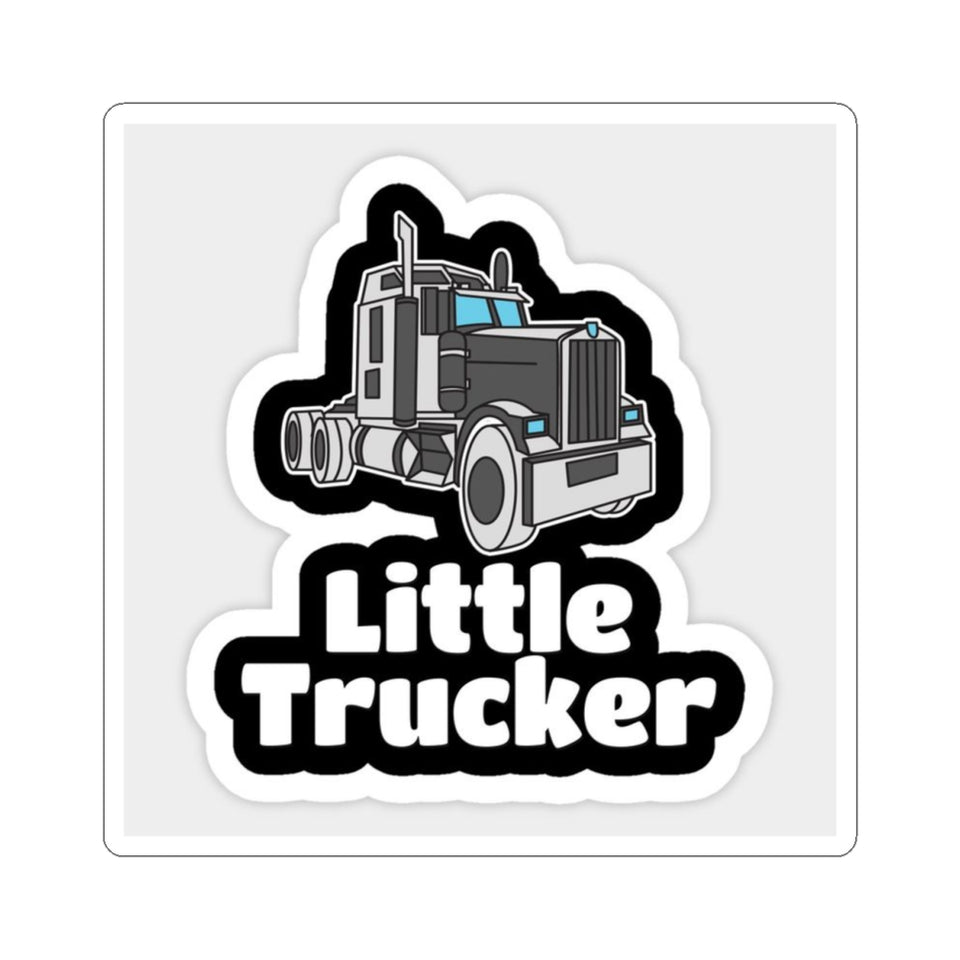 Little Trucker Sticker — Kid-Friendly Semi Truck Kiss-Cut Sticker