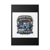American Trucker American Veteran Framed Canvas - "Proud To Be Both" Patriotic Wall Art