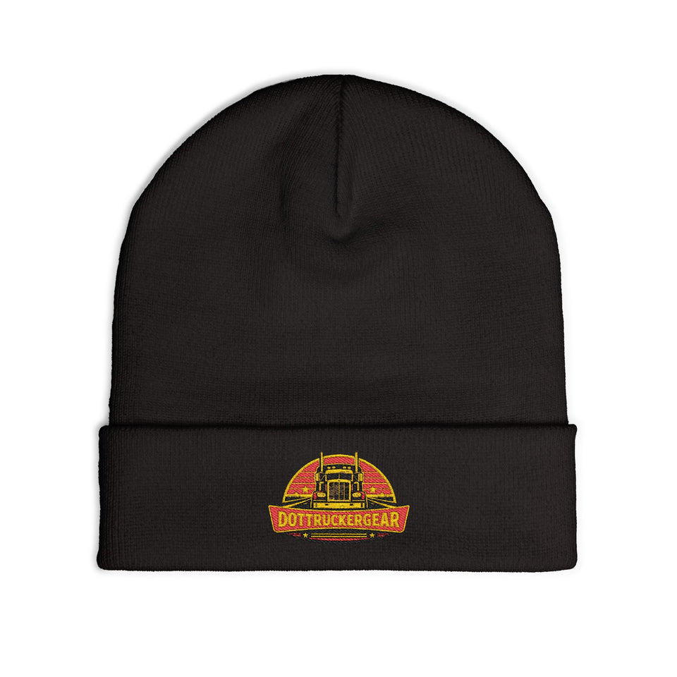 Embroidered Retro Camper Knit Beanie