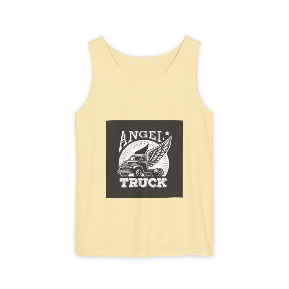 Angel Truck Tank Top — Vintage Winged Truck Graphic Tank for Truckers & Gearheads