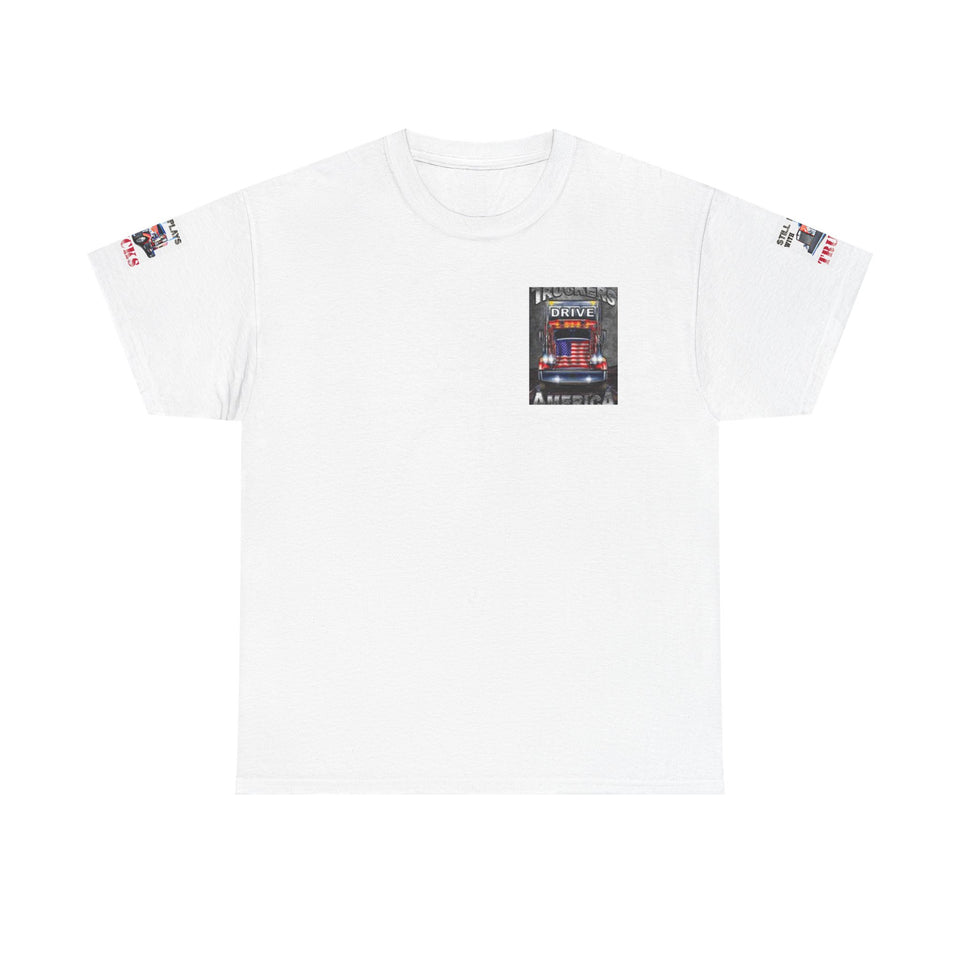 Truckers Drive America T-Shirt – Patriotic Semi Truck Graphic Tee