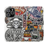 Trucker Sticker Collage Flip Case — Wallet Phone Cover for Truck Drivers