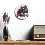 Truck Driver Acrylic Wall Clock — "I Stop When I'm Done" Retro Semi Truck Decor