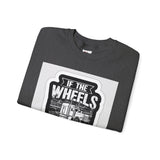 Trucker Crewneck Sweatshirt – "If the Wheels Ain't Turning You Ain't Earning" Vintage Rig Graphic