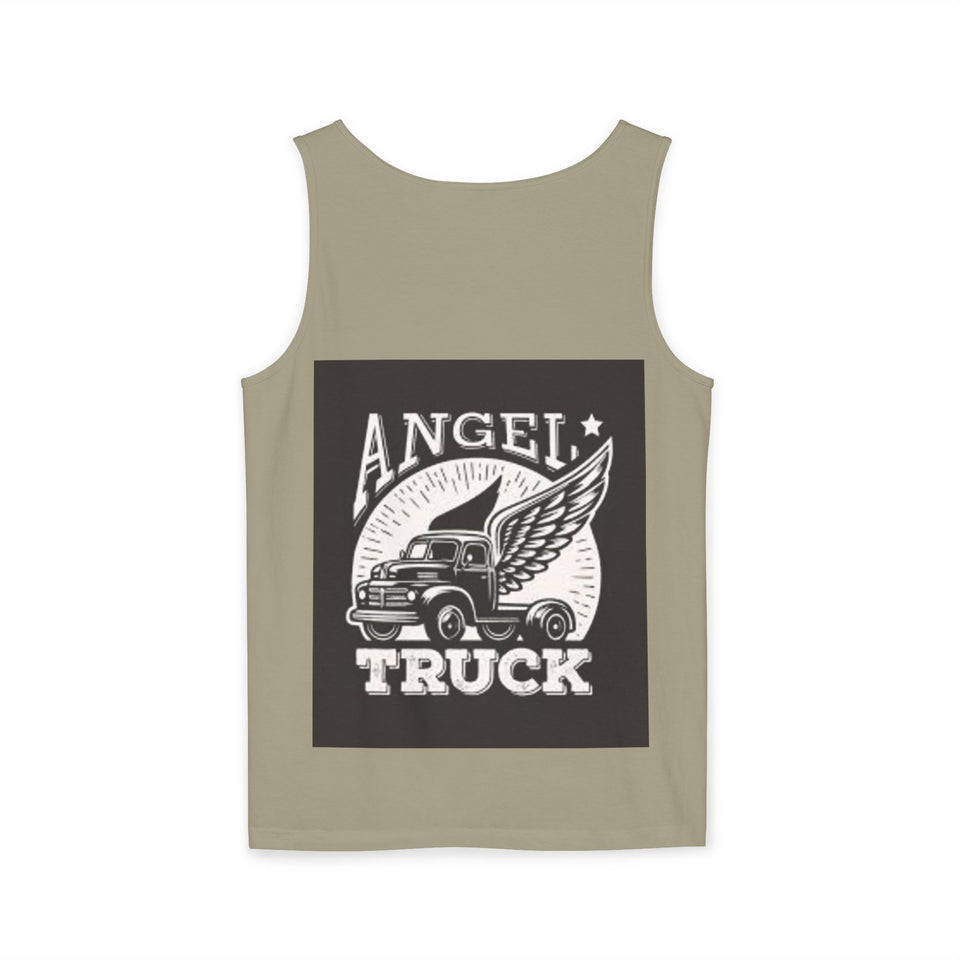 Angel Truck Tank Top — Vintage Winged Truck Graphic Tank for Truckers & Gearheads