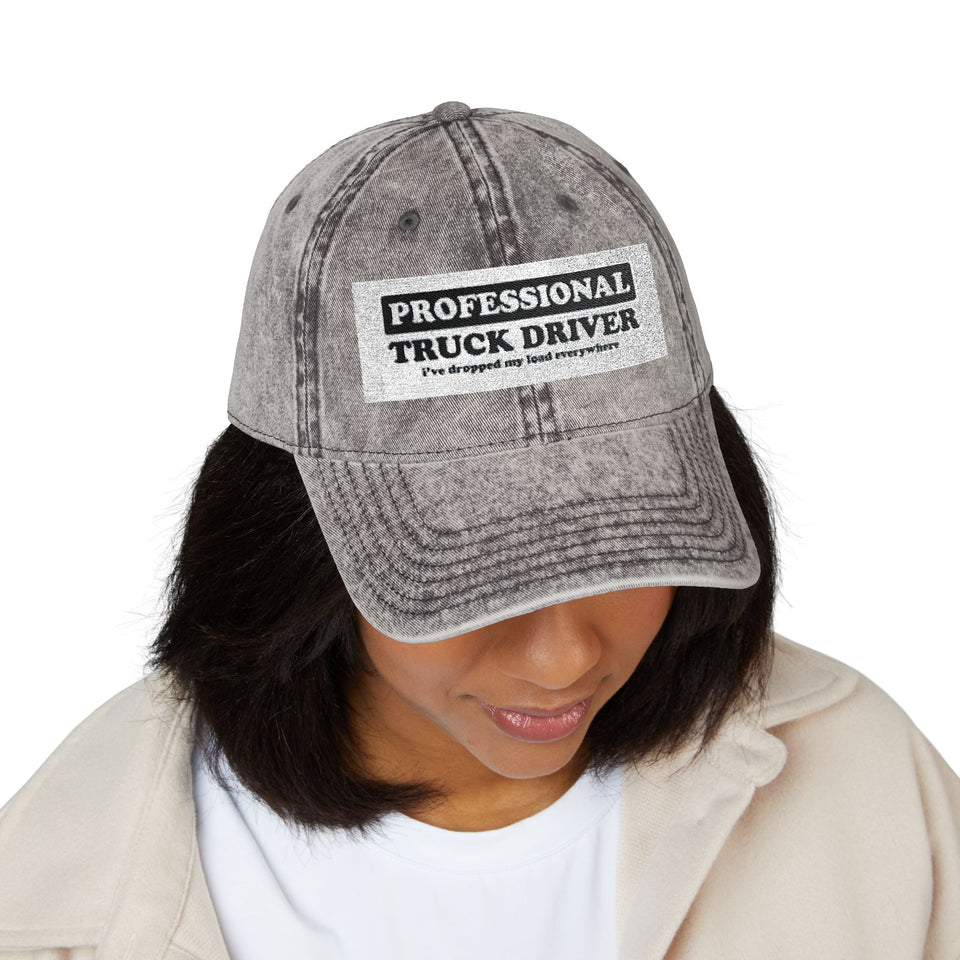 Vintage Embroidered 'Professional Truck Driver' Cap