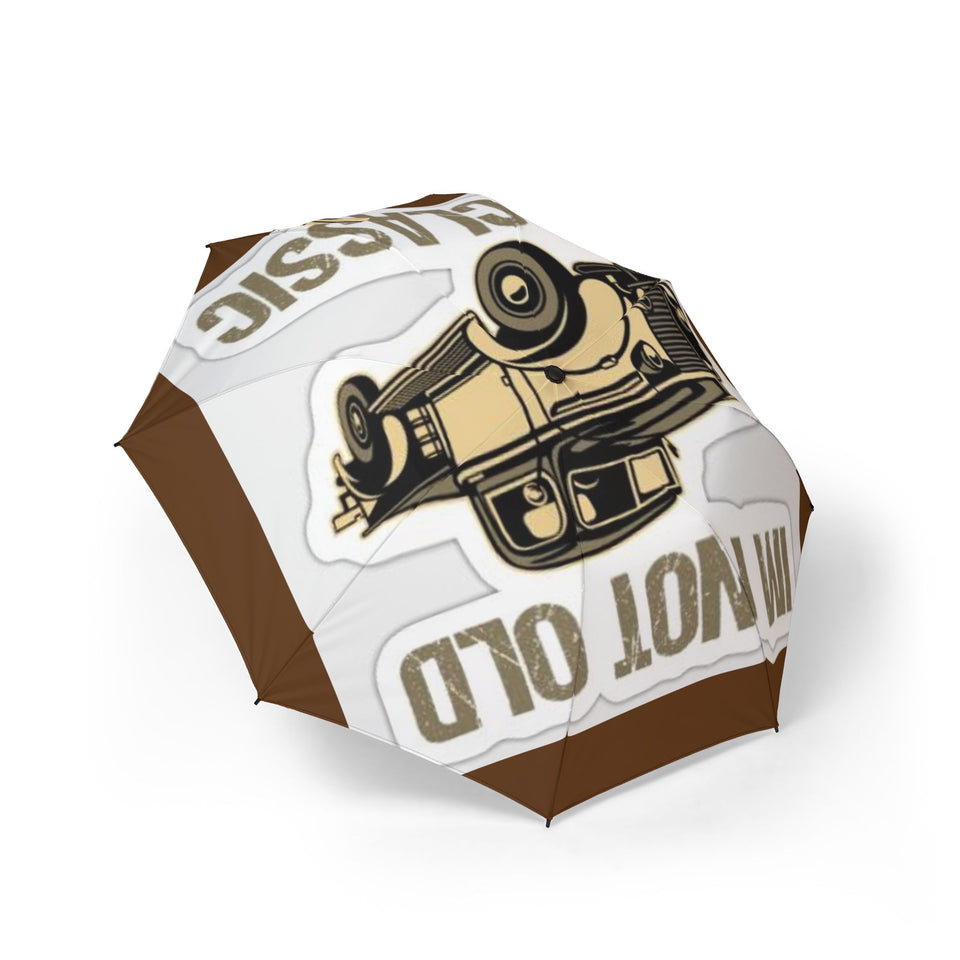 Vintage Car Foldable Umbrella — “I’m Not Old, I’m Classic” Rain Umbrella