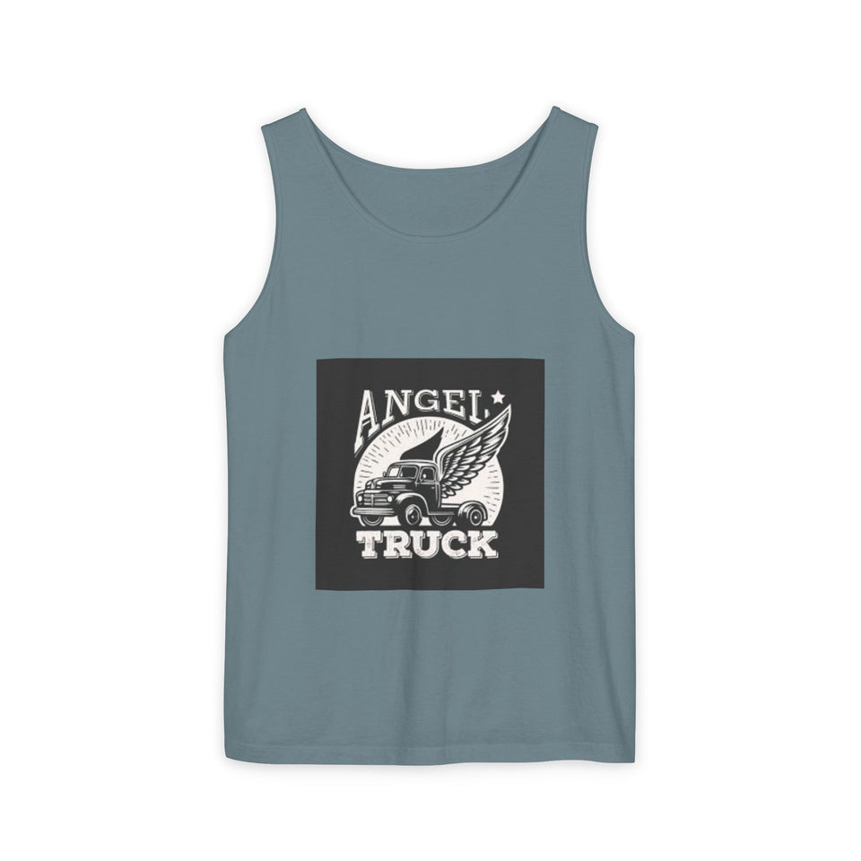 Angel Truck Tank Top — Vintage Winged Truck Graphic Tank for Truckers & Gearheads