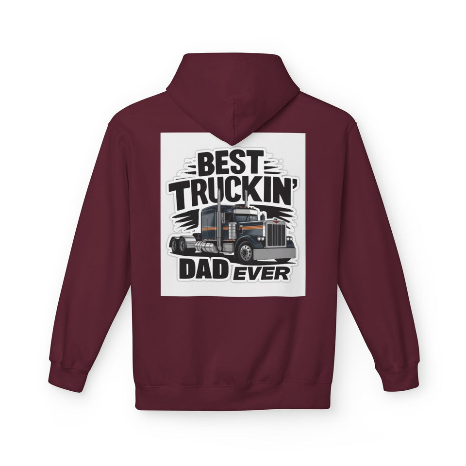 Truck Driver Dad Hoodie – “Best Truckin' Dad Ever” Graphic Pullover