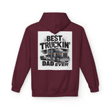 Truck Driver Dad Hoodie – “Best Truckin' Dad Ever” Graphic Pullover