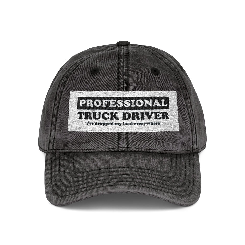 Vintage Embroidered 'Professional Truck Driver' Cap