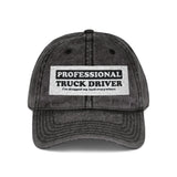 Vintage Embroidered 'Professional Truck Driver' Cap