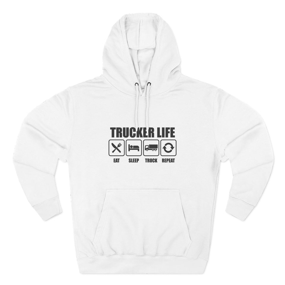 Trucker Life Hoodie — Eat Sleep Truck Repeat Graphic Pullover