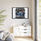 American Trucker American Veteran Framed Canvas - "Proud To Be Both" Patriotic Wall Art