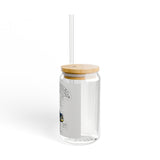 Truck Driver 16oz Sipper Glass – "Driven by Coffee, Powered by Diesel" Travel Tumbler
