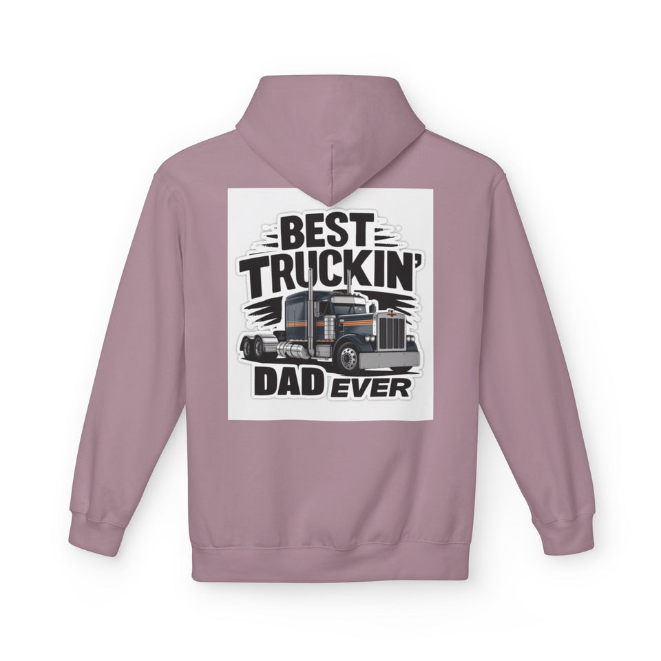 Truck Driver Dad Hoodie – “Best Truckin' Dad Ever” Graphic Pullover