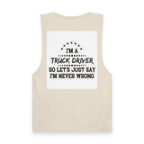Truck Driver Tank Top — "Proud to Be a Truck Driver" Graphic Sleeveless Shirt