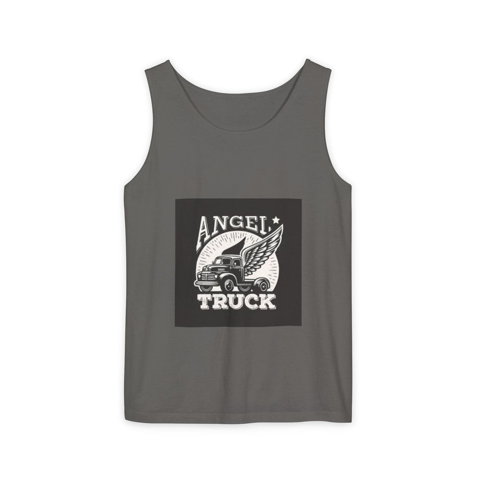Angel Truck Tank Top — Vintage Winged Truck Graphic Tank for Truckers & Gearheads