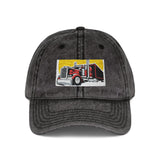 Vintage Embroidered Truck Cap — Retro Red Trucker Hat