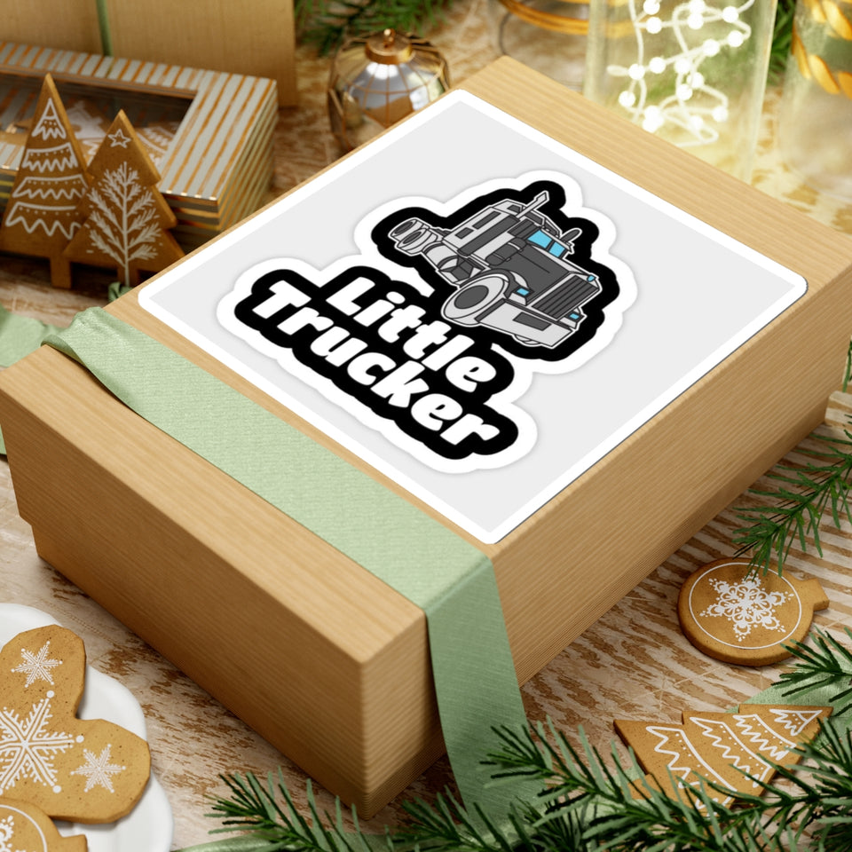 Little Trucker Sticker — Kid-Friendly Semi Truck Kiss-Cut Sticker