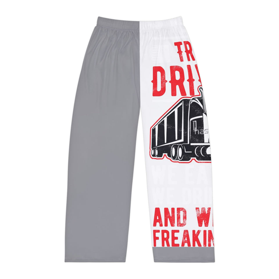 Truck Driver Pajama Pants — Funny Diesel Trucker Lounge Sleepwear