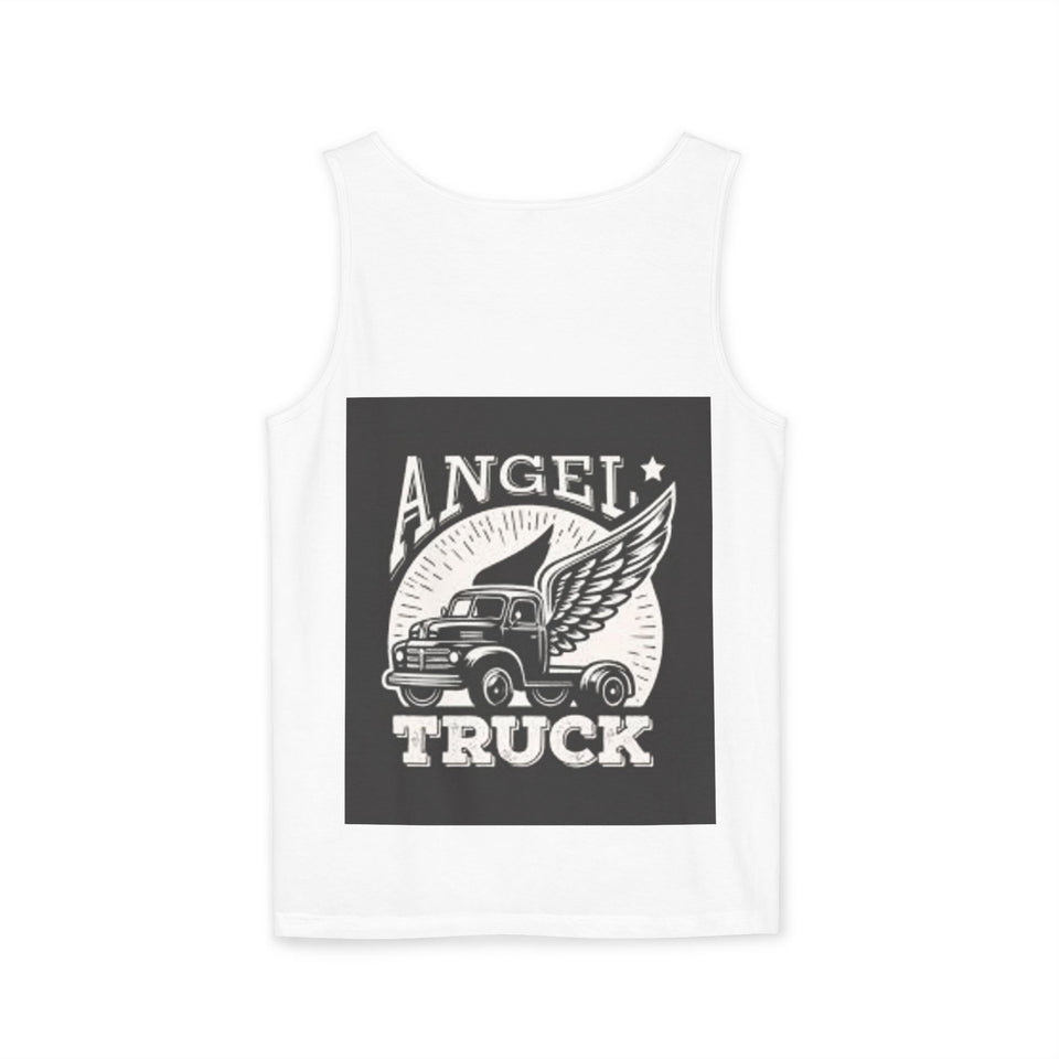 Angel Truck Tank Top — Vintage Winged Truck Graphic Tank for Truckers & Gearheads