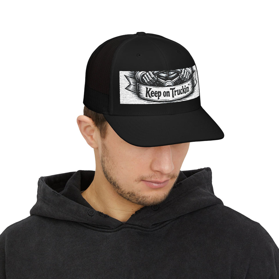 Keep on Truckin' Embroidered Trucker Cap