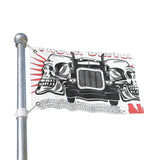 Double-Sided Truck Flag — Big Rig Skull Design (Grommeted Outdoor/Patio Banner)