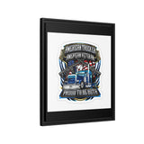American Trucker American Veteran Framed Canvas - "Proud To Be Both" Patriotic Wall Art